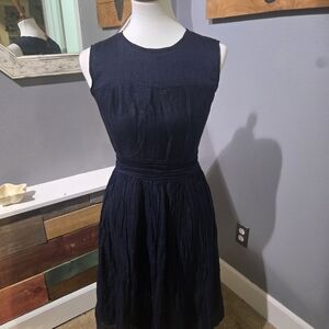 Tory Burch Elegant Navy Midi Dress